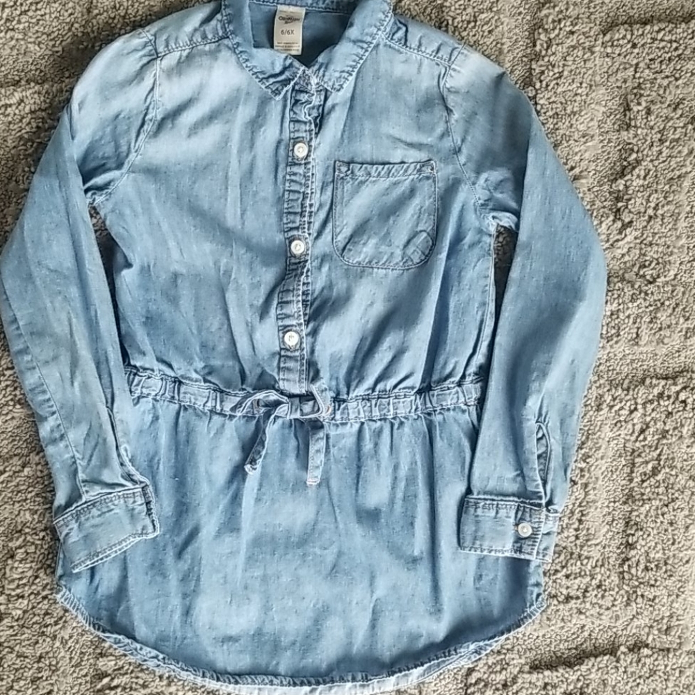Oshkosh Chambray Jean Shirt with Waistline